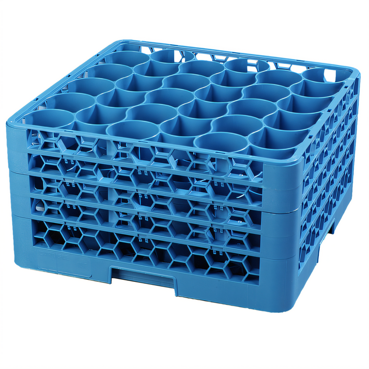 Product image #2 for OptiClean NeWave Full-Size 30-Compartment Dishwasher Glass Rack with 4 Sure-Lock Extenders, Blue