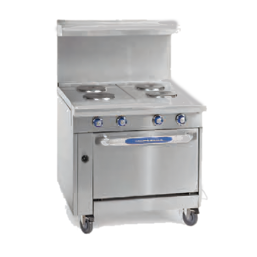 Product image #1 for Imperial Spec Series 36 Inch Heavy Duty Electric Range/Hot Top Combo with 2 Round Elements, 2 12 Inch Hot Tops, and Open Cabinet Base