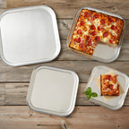Thumbnail image #1 for American Metalcraft STP10 10-Inch Square Thin Pizza Pan with Wide Rim, Solid 18-Gauge Aluminum Case of 72