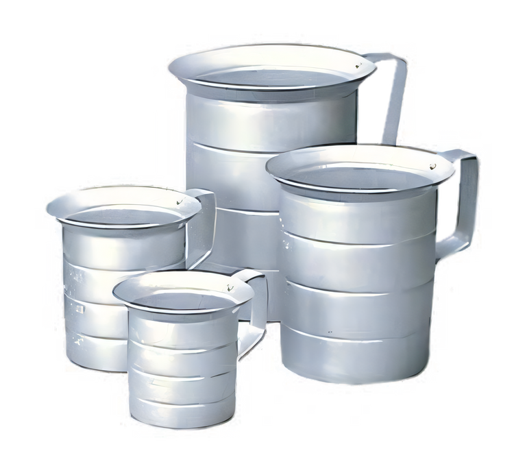 Product image #2 for Admiral Craft 4-Quart Aluminum Graduated Measuring Cup with Contoured Lip