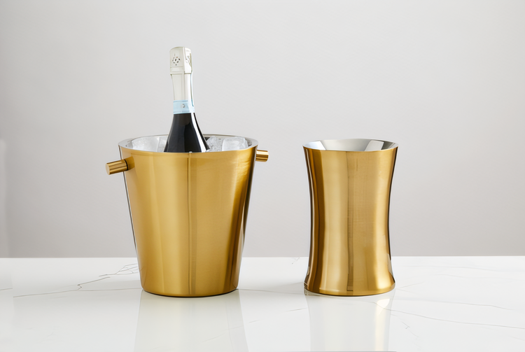 Product image #2 for Gold Double-Wall Stainless Steel Wine Cooler