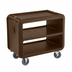 Thumbnail image #2 for Cambro Service Cart Pro Large Open-Side 3-Shelf Bus Cart, Dark Brown