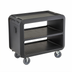Thumbnail image #2 for Cambro Service Cart Pro Large Open-Side Bus Cart, Charcoal Gray, 3-Shelf