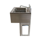 Thumbnail image #2 for BK Resources UBB-21-384TS 84-Inch Three-Compartment Stainless Steel Underbar Sink with Dual 25-Inch Drainboards and Faucet