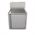 Thumbnail image #2 for BK Resources Top Shelf Stainless Steel Underbar Cabinet, 24 x 21 Inch, Flat Top, Raised Edge, Hinged Lock Door