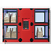 Thumbnail image #2 for Hatco Flav-R 2-Go Built-In Heated Food Locker System with 4 Lockers, 12-Inch Deep