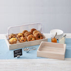 Thumbnail image #2 for American Metalcraft MWS2012 Full-Size Sun-Bleached Rectangular Wooden Serving Crate Case of 3