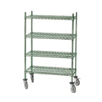 Thumbnail image #2 for Advance Tabco Special Value Series EGPC-14 Mobile Wire Shelving Post, 14"H, Numbered, Heavy-Duty, Green Epoxy Coated, for Casters