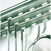 Thumbnail image #2 for Matfer Bourgeat Wall-Mounted Slotted Stainless Steel Utensil Overshelf, 31-1/2 x 16 Inches