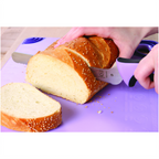 Thumbnail image #2 for Mercer Culinary Millennia Colors™ M22418PU 8" Offset Wavy-Edge Bread Knife, Stamped High-Carbon Japanese Steel, Purple Handle Case of 6