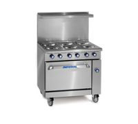 Imperial Pro Series 36-Inch Gas Restaurant Range with Griddle Top and Convection Oven