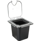 Thumbnail image #2 for CFS Brands Coldmaster® CM10319Z07 1/6 Size Clear Polycarbonate Hinged Food Pan Lid with Spoon Notch, Handle & Peg Hole Case of 2