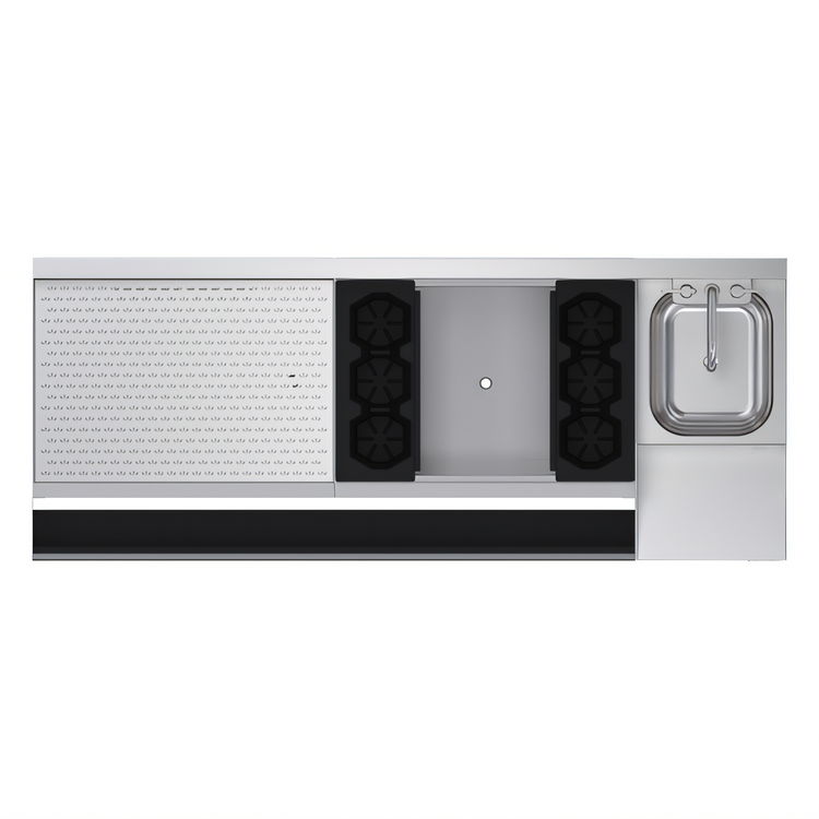 Product image #2 for Krowne Royal Series 60-Inch Underbar Ice Bin/Cocktail Station with 24-Inch Drainboard, 12-Inch Blender Station and 10-Circuit Cold Plate