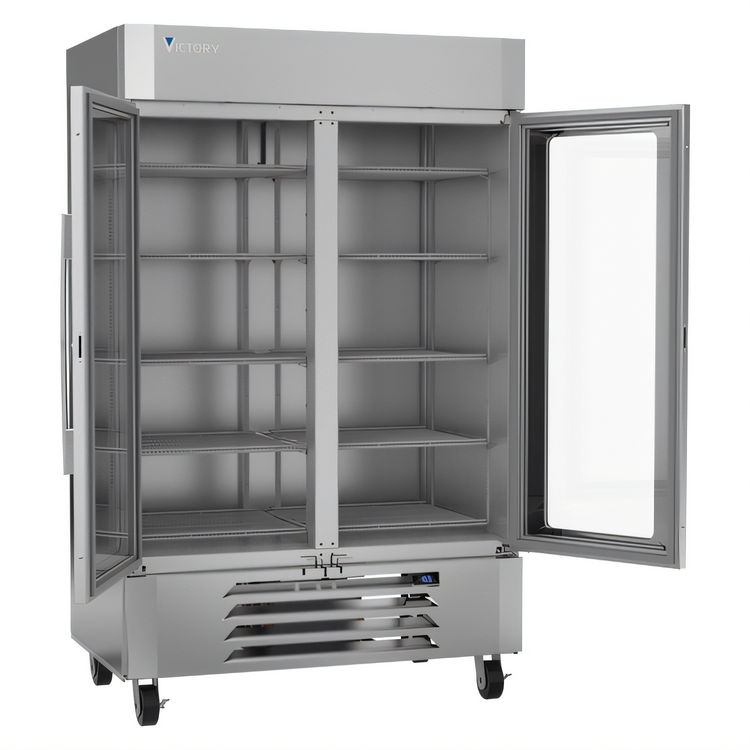 Product image #2 for UltraSpec™ Series LSF49HC-1-IQ Two-Section Glass Door Merchandiser Freezer with V-Core™