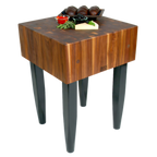 Thumbnail image #2 for John Boos Pro Chef WAL-PCA2 Butcher Block Work Table, 24 x 18 x 34 in, End-Grain American Black Walnut Top, 10 in Thick, Stationary