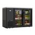 Thumbnail image #2 for KoolMore 48-Inch Two-Section Back Bar Refrigerator with 2 Glass Swing Doors, 7.4 Cu. Ft., Black
