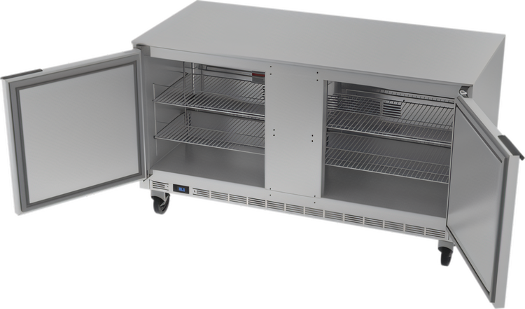 Product image #2 for Beverage-Air UCR60AHC Two-Section Undercounter Refrigerator with Solid Doors, 60-Inch Wide, 14.75 Cu. Ft.