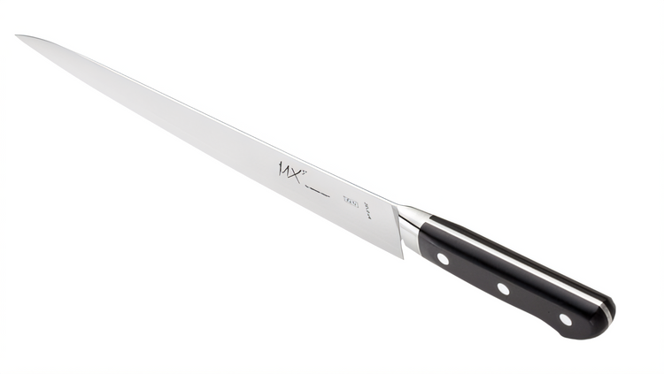 Product image #2 for Mercer Culinary MX3 9-1/2 Inch Japanese Sujihiki Slicer Knife, 240mm, Forged VG-10 Core