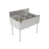 Thumbnail image #2 for Top Shelf Three-Compartment Underbar Multi-Tank Sink Unit, 36 x 24 Inches, Stainless Steel, with Backsplash