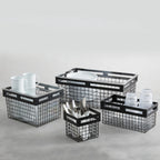 Thumbnail image #2 for American Metalcraft Twilight BNRB126 Rectangular Nestable Black Metal Serving Basket, 12-1/2 x 6-1/2 x 6 Inches Case of 12
