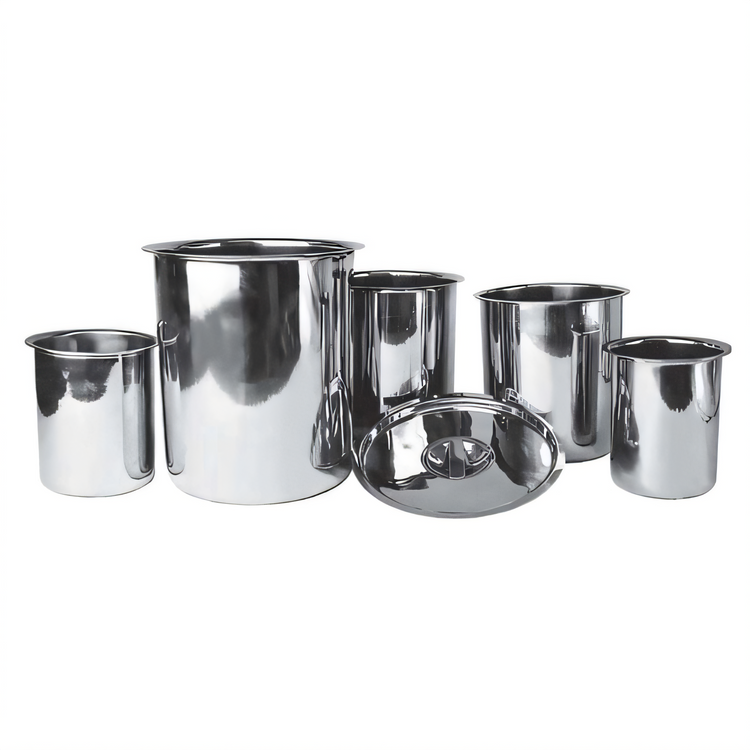 Product image #2 for Winco 4.25 Qt Round Stainless Steel Bain Marie with Bent Rim, Mirror Finish
