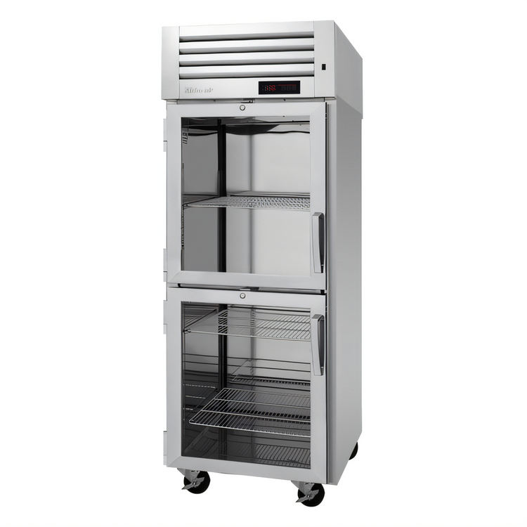 Product image #2 for Turbo Air PRO Series Pass-Thru Heated Pizza Holding Cabinet, 1 Section, 27 Cu. Ft., Half-Height Glass Front and Solid Rear Doors