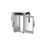 Thumbnail image #2 for Metro HotBlox™ HBCN8-ACPC-CT 8-Pan Countertop/Stacking Pass-Thru Insulated Holding Cabinet with Clear Front & Rear Doors, Analog Controls