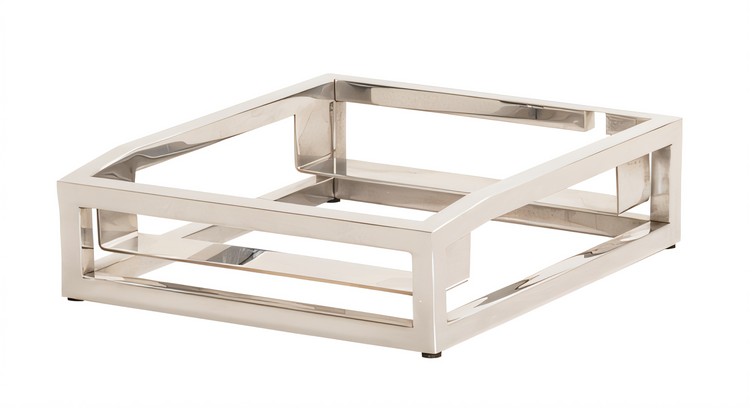 Product image #2 for Cal-Mil Milo Chrome-Plated Rectangular Induction Unit with Burner