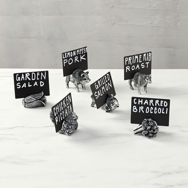 Product image #1 for American Metalcraft Lettuce Polyresin Tabletop Menu Card Holder