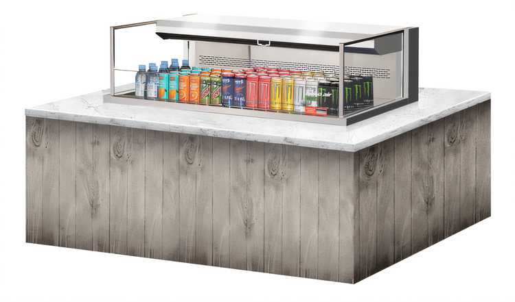 Product image #2 for Turbo Air 48-Inch Low-Profile Drop-In Horizontal Open Refrigerated Display Case, Deck Only