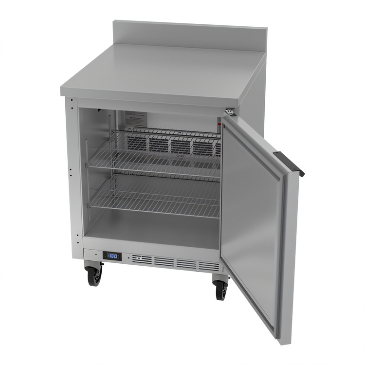Product image #2 for Beverage-Air Single-Section 27-Inch Stainless Steel Worktop Freezer with Solid Door, 5.87 Cu. Ft., Rear-Mounted Self-Contained Refrigeration