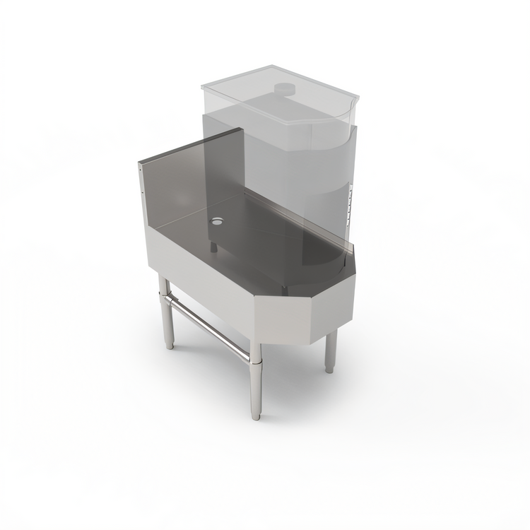 Product image #2 for John Boos Underbar Frozen Drink Machine Stand, Freestanding Stainless Steel, 18 x 29 x 32-1/2 Inches