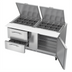 Thumbnail image #2 for Victory UltraSpec™ V-Core™ Big Top Two-Section Sandwich Prep Table with 24-Pan Top, 60-Inch, Doors & Drawers
