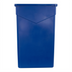 Thumbnail image #2 for Trimline 23 Gallon Rectangular Heavy-Duty Polyethylene Waste Container, Blue, Without Lid