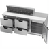 Thumbnail image #2 for Beverage-Air 72-Inch Three-Section Sandwich Prep Table Refrigerator with 12-Pan Top, 4 Drawers, and 1 Door