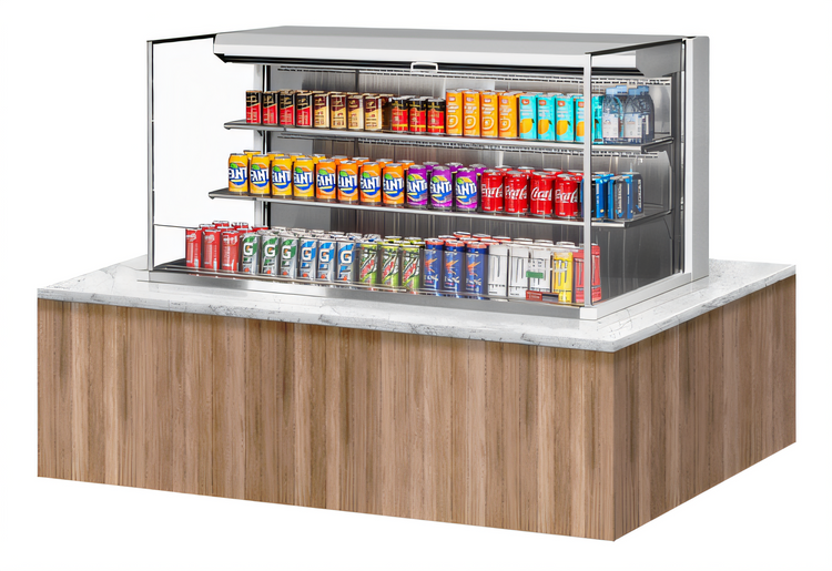 Product image #2 for Turbo Air 60-Inch Drop-In Horizontal Open Refrigerated Display Case, Low Profile, 19.3 Cu. Ft.