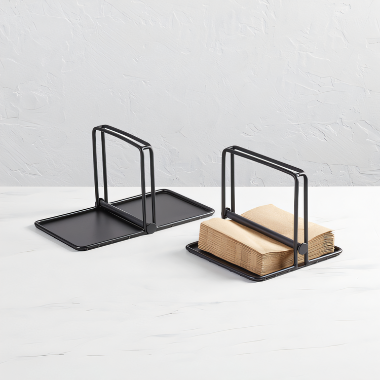 Product image #2 for American Metalcraft Black Weighted Napkin Holder, 9-Inch Long
