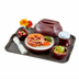 Thumbnail image #2 for Cambro Camwear 15 x 20 Inch Rectangular Non-Skid Cafeteria Tray with Handles, Smoked Metal Polycarbonate