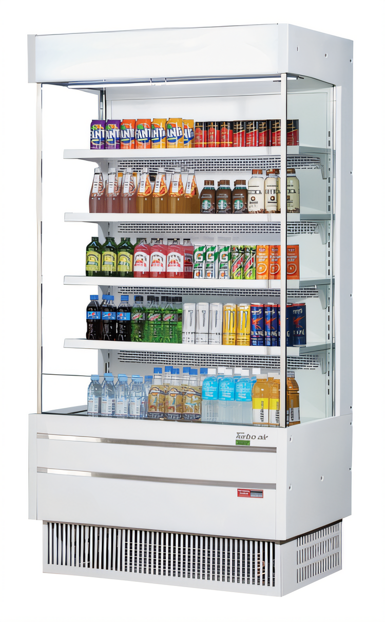 Product image #2 for Turbo Air Full-Height Vertical Air Curtain Open Display Merchandiser, 16.1 Cu. Ft., Self-Contained Refrigeration, 115V