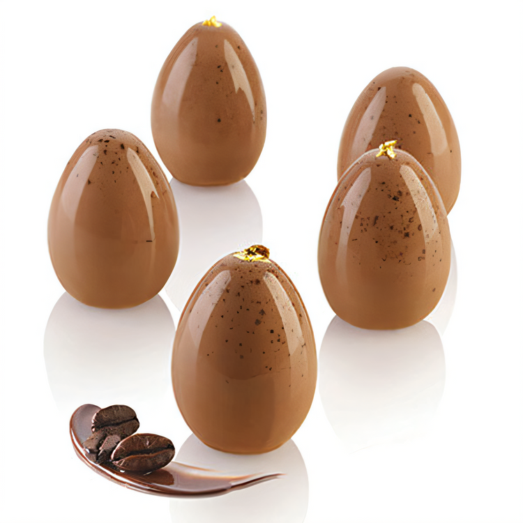Product image #2 for Silikomart Curve Flex Series Egg-Shaped Silicone Baking Mold, 12 Cavities