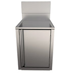 Thumbnail image #2 for BK Resources UBC-DW-21-W18H 18 x 21 Inch Stainless Steel Top Shelf Underbar Cabinet with Raised Edge, Without Backsplash