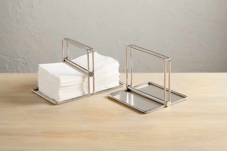 Product image #2 for American Metalcraft 6-Inch Weighted Stainless Steel Napkin Holder