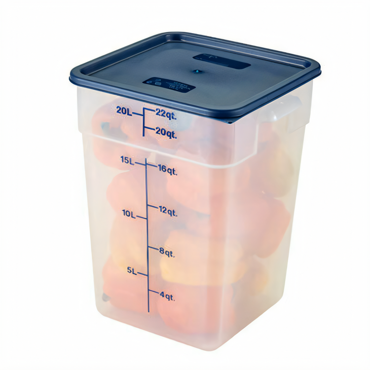 Product image #2 for Cambro CamSquare 22 Qt Translucent Polypropylene Square Food Storage Container with Handles
