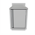 Thumbnail image #2 for BK Resources Call Series Stainless Steel Underbar Cabinet, Flat Top, Pedestal Base, 18 x 21 Inches