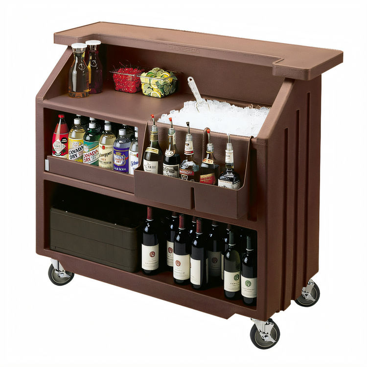 Product image #2 for Cambro Cambar 54-Inch Portable Beverage Bar with Ice Sink and Speed Rail