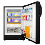 Thumbnail image #2 for Summit Commercial ALFZ37B 2.68 Cu. Ft. Reach-In Undercounter All-Freezer, Reversible Solid Door, Black Exterior