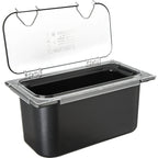 Thumbnail image #2 for CFS Brands Coldmaster® CM10279Z07 1/3 Size Clear Polycarbonate Food Pan Lid, Hinged, Single Notch, with Peg Hole and Handle Case of 2