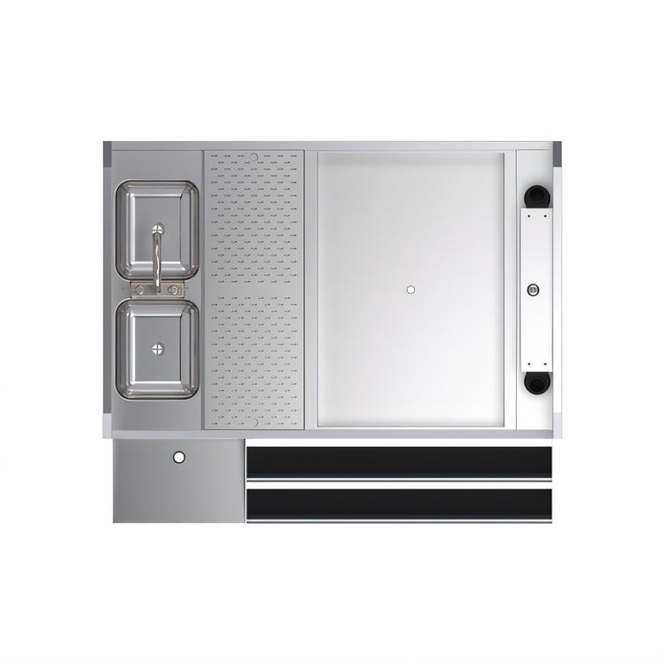Product image #2 for Krowne Royal Series 54-Inch Pass-Thru Underbar Ice Bin/Cocktail Station with Right-Side 10-Circuit Cold Plate