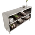 Thumbnail image #2 for John Boos Open Front Stainless Steel Dish Cabinet with Mid-Shelf, 72