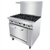 Thumbnail image #2 for CookRite 36-Inch Natural Gas 6 Burner Commercial Range with Standard Oven